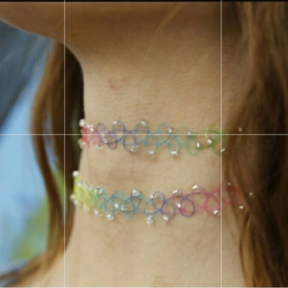 NEW Dolls Kill X Cobra Shop X Wildfox Rainbow Choker Necklace
